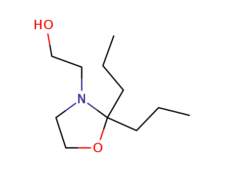 Molecular Structure of 91322-93-9 (3-Oxazolidineethanol, 2,2-dipropyl-)