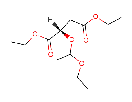 Molecular Structure of 929110-09-8 (Butanedioic acid, 2-(1-ethoxyethoxy)-, 1,4-diethyl ester, (2S)-)