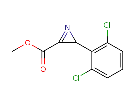 Molecular Structure of 98081-82-4 (2H-Azirine-3-carboxylic acid, 2-(2,6-dichlorophenyl)-, methyl ester)
