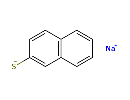 Molecular Structure of 39689-37-7 (2-Naphthalenethiol, sodium salt)