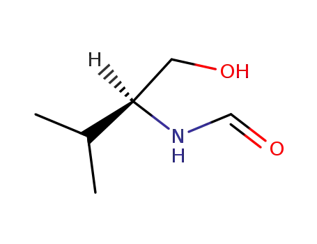 Molecular Structure of 89876-66-4 (Formamide, N-[1-(hydroxymethyl)-2-methylpropyl]-, (S)-)