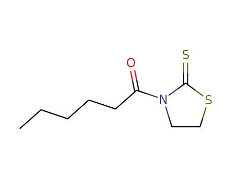 Molecular Structure of 74058-62-1 (2-Thiazolidinethione, 3-(1-oxohexyl)-)
