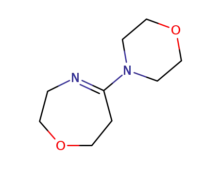 Molecular Structure of 113628-18-5 (1,4-Oxazepine, 2,3,6,7-tetrahydro-5-(4-morpholinyl)-)