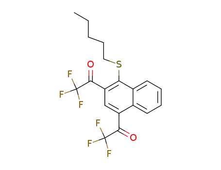 2,2,2-Trifluoro-1-[4-pentylsulfanyl-3-(2,2,2-trifluoro-acetyl)-naphthalen-1-yl]-ethanone