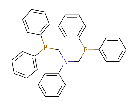 Molecular Structure of 129880-59-7 (Benzenamine, N,N-bis[(diphenylphosphino)methyl]-)