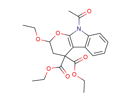 2-ethoxy-4,4-dicarbethoxy-9-acetyl-2,3-dihydropyran<2,3-b>indole
