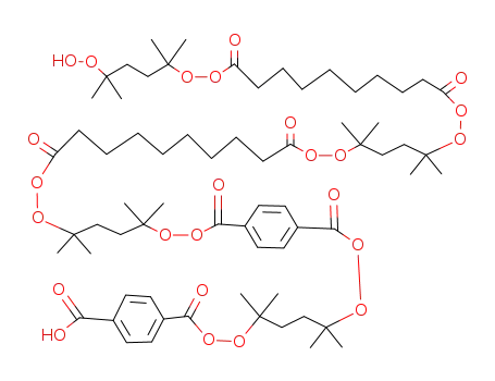 4-(4-{4-[4-(9-{4-[9-(4-Hydroperoxy-1,1,4-trimethyl-pentylperoxycarbonyl)-nonanoylperoxy]-1,1,4-trimethyl-pentylperoxycarbonyl}-nonanoylperoxy)-1,1,4-trimethyl-pentylperoxycarbonyl]-benzoylperoxy}-1,1,4-trimethyl-pentylperoxycarbonyl)-benzoic acid