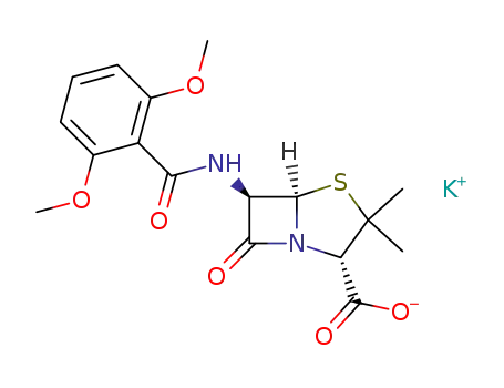 6β-(2,6-dimethoxy-benzoylamino)-penicillanic acid; potassium salt