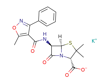 6β-(5-methyl-3-phenyl-isoxazole-4-carbonylamino)-penicillanic acid; potassium salt