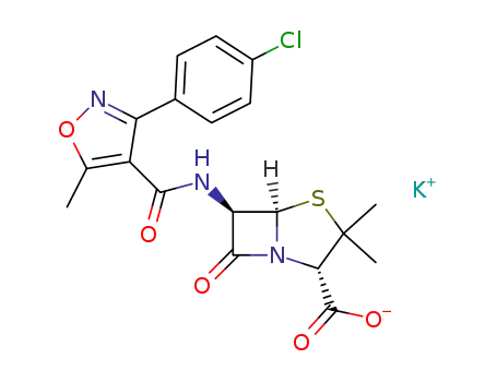 6β-[3-(4-chloro-phenyl)-5-methyl-isoxazole-4-carbonylamino]-penicillanic acid; potassium salt