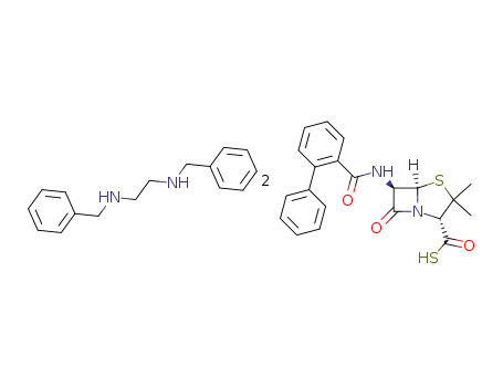 (5R)-6t-(biphenyl-2-carbonylamino)-3,3-dimethyl-7-oxo-(5rH)-4-thia-1-aza-bicyclo[3.2.0]heptane-2c-carbothioic acid; N,N'-dibenzyl-ethane-1,2-diamine salt (2:1)
