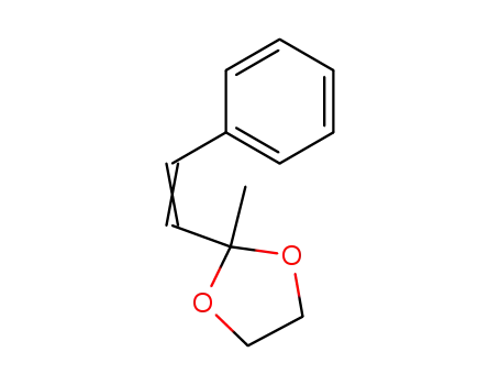 Molecular Structure of 4353-00-8 (1,3-Dioxolane, 2-methyl-2-(2-phenylethenyl)-)