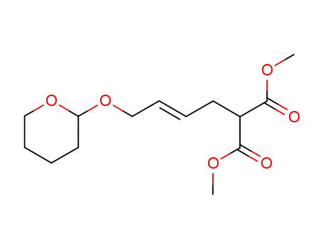 2-[(E)-4-(Tetrahydro-pyran-2-yloxy)-but-2-enyl]-malonic acid dimethyl ester