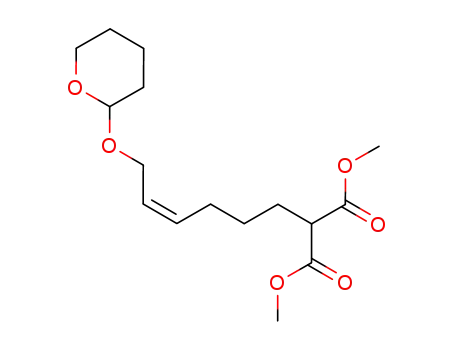 methyl (Z)-2-carbomethoxy-8-<(tetrahydro-2H-pyran-2-yl)oxy>-6-octenoate