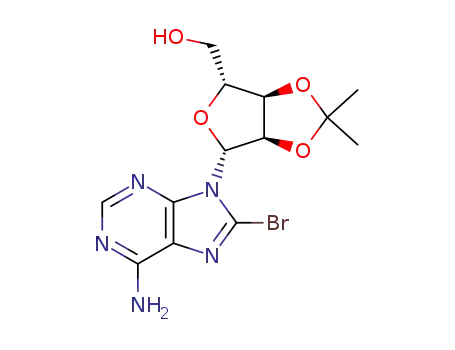 Molecular Structure of 13089-45-7 (8-broMo-2',3'-O-(1-Methylethylidene)adenosine)