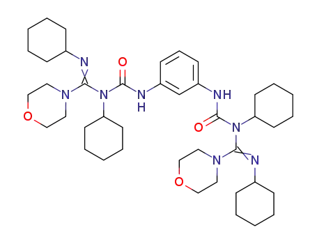 1-Cyclohexyl-3-[3-(3-cyclohexyl-3-{[(E)-cyclohexylimino]-morpholin-4-yl-methyl}-ureido)-phenyl]-1-{[(E)-cyclohexylimino]-morpholin-4-yl-methyl}-urea