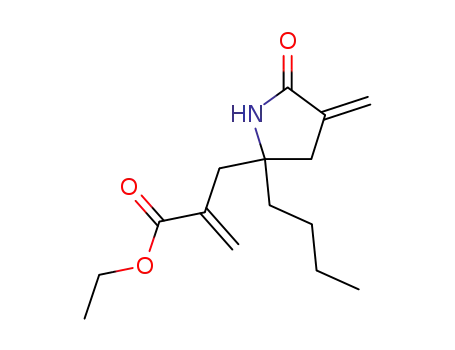 2-(2-Butyl-4-methylene-5-oxo-pyrrolidin-2-ylmethyl)-acrylic acid ethyl ester