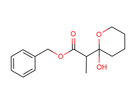 benzyl 2-(2'-hydroxytetrahydropyran-2'-yl)propionate