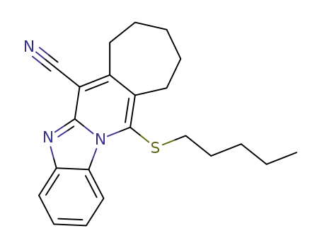 12-Pentylsulfanyl-8,9,10,11-tetrahydro-7H-benzo[4,5]imidazo[1,2-a]cyclohepta[d]pyridine-6-carbonitrile