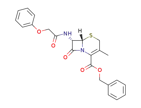 benzyl (-)-(6S,7S)-3-methyl-8-oxo-7-phenoxyacetamido-5-thia-1-azabicyclo[4.2.0]oct-2-ene-2-carboxylate
