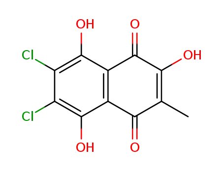 2,5,8-trihydroxy-3-methyl-6,7-dichloro-1,4-naphthoquinone