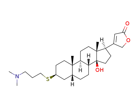 4-[(3S,5R,8R,9S,10S,13R,14S,17R)-3-(3-Dimethylamino-propylsulfanyl)-14-hydroxy-10,13-dimethyl-hexadecahydro-cyclopenta[a]phenanthren-17-yl]-5H-furan-2-one