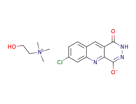 7-chloro-4-hydroxy-1-oxo-1,2-dihydropyridazino[4,5-b]quinoline, cholinium salt