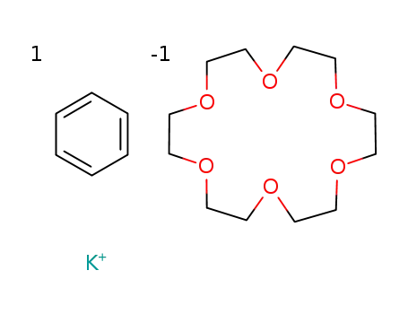 potassium 18-crown-6 benzene anion radical salt