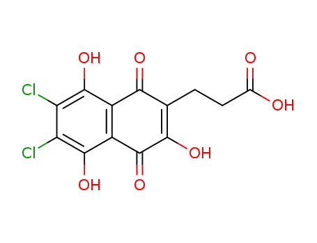 3-(6,7-dichloro-3,5,8-trihydroxy-1,4-dioxo-1,4-dihydro-naphthalen-2-yl)-propionic acid