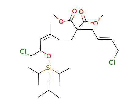 2-((E)-4-Chloro-but-2-enyl)-2-((Z)-6-chloro-3-methyl-5-triisopropylsilanyloxy-hex-3-enyl)-malonic acid dimethyl ester