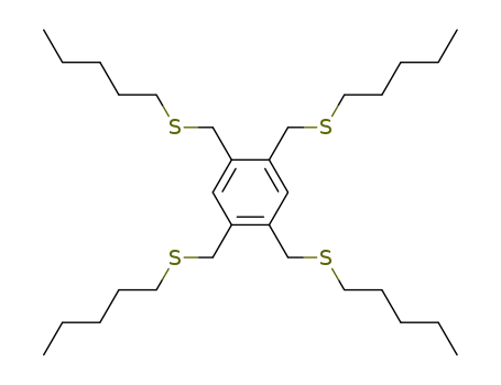 1,2,4,5-tetrakis(pentylsulfanylmethyl)benzene