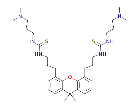 1-(3-dimethylamino-propyl)-3-[3-(5-{3-[3-(3-dimethylamino-propyl)-thioureido]-propyl}-9,9-dimethyl-9H-xanthen-4-yl)-propyl]-thiourea