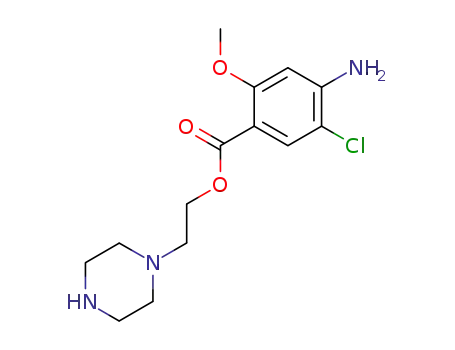 4-amino-5-chloro-2-methoxy-benzoic acid 2-piperazin-1-yl-ethyl ester