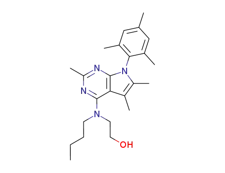 2-[butyl[2,5,6-trimethyl-7-(2,4,6-trimethylphenyl)pyrrolo[2,3-d]pyrimidin-4-yl]amino]ethan-1-ol