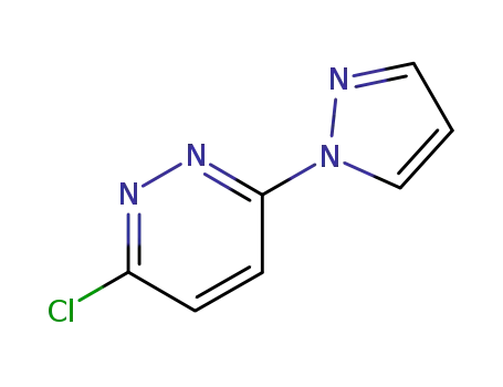 Molecular Structure of 29334-66-5 (3-Chloro-6-(1H-pyrazol-1-yl)pyridazine)
