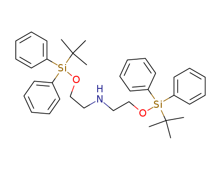Molecular Structure of 189279-33-2 (Ethanamine,
2-[[(1,1-dimethylethyl)diphenylsilyl]oxy]-N-[2-[[(1,1-dimethylethyl)diphenyl
silyl]oxy]ethyl]-)