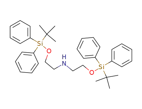 Molecular Structure of 189279-33-2 (Ethanamine,
2-[[(1,1-dimethylethyl)diphenylsilyl]oxy]-N-[2-[[(1,1-dimethylethyl)diphenyl
silyl]oxy]ethyl]-)