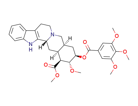 Molecular Structure of 131-01-1 (Yohimban-16-carboxylicacid, 17-methoxy-18-[(3,4,5-trimethoxybenzoyl)oxy]-, methyl ester, (3b,16b,17a,18b,20a)-)