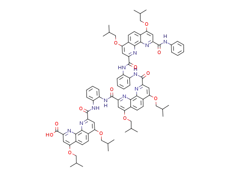 9-{2-[(9-{2-[(4,7-diisobutoxy-9-phenylcarbamoyl-[1,10]phenanthroline-2-carbonyl)-amino]-phenylcarbamoyl}-4,7-diisobutoxy-[1,10]phenanthroline-2-carbonyl)-amino]-phenylcarbamoyl}-4,7-diisobutoxy-[1,10]phenanthroline-2-carboxylic acid