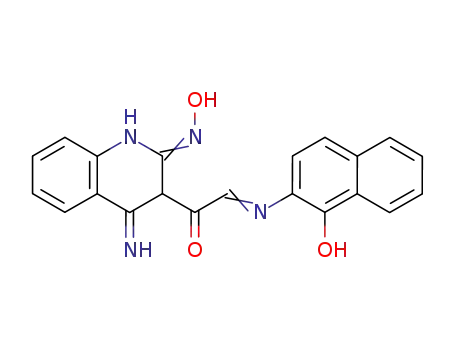 3-[(1-hydroxy-naphthalen-2-ylimino)-acetyl]-4-imino-3,4-dihydro-1H-quinolin-2-one oxime
