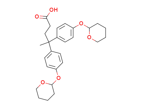 4,4-bis-[4-(tetrahydro-pyran-2-yloxy)-phenyl]-pentanoic acid