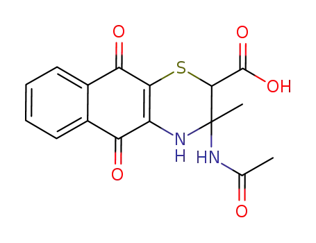 2-acetamido-2-methyl-2H-naphtho[2,3-b][1,4]thiazine-5,10-dione-3-carboxylic acid