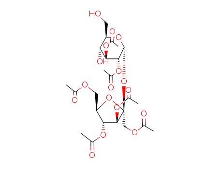 Molecular Structure of 52706-47-5 (Sucrose 1',2,3,3',4',6'-hexaacetate)