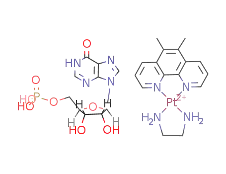 (5,6-dimethyl-1,10-phenanthroline)(ethylenediamine)platinum(II) inosine 5'-monophosphate adduct