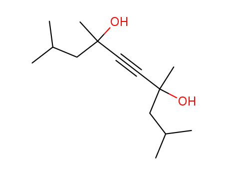 126-86-3,2,4,7,9-Tetramethyl-5-decyne-4,7-diol,1,4-Diisobutyl-1,4-dimethylbutynediol;104E;2,4,7,9-Tetramethyl-5-decyn-4,7-diol;Acetylenol E 00;NSC 5630;Olfine AK 02;Olfine PD 301;Olfine STG-E;PD 301;Surfynol 104;Surfynol 104A;Surfynol104BC;Surfynol 104E;Surfynol 104H;Surfynol 104PA;Surfynol CT 111;SurfynolTG;Zetasperse 1200;