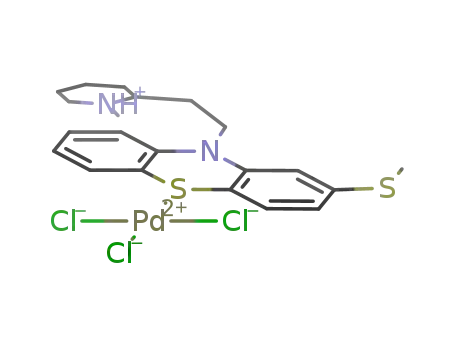 Pd(C6H4SN(CH2CH2C5H9NH(CH3))C6H3SCH3)Cl3