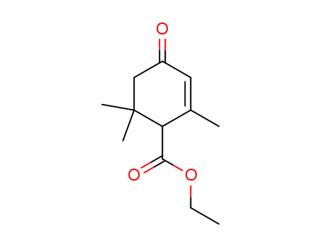 Molecular Structure of 23068-96-4 (ethyl 2,6,6-trimethyl-4-oxocyclohex-2-ene-1-carboxylate)