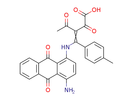 3-acetyl-4-[(4-amino-9,10-dioxo-9,10-dihydroanthracen-1-yl)amino]-4-(4-methylphenyl)-2-oxobut-3-enoic acid