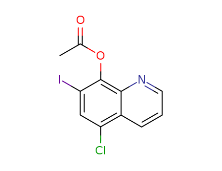 8-Quinolinol, 5-chloro-7-iodo-, acetate (ester)