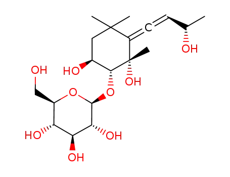 (3S,4R,5S,7R,9S)-megastigma-6,7-diene-3,4,5,9-tetrol 4-O-β-D-glucopyranoside